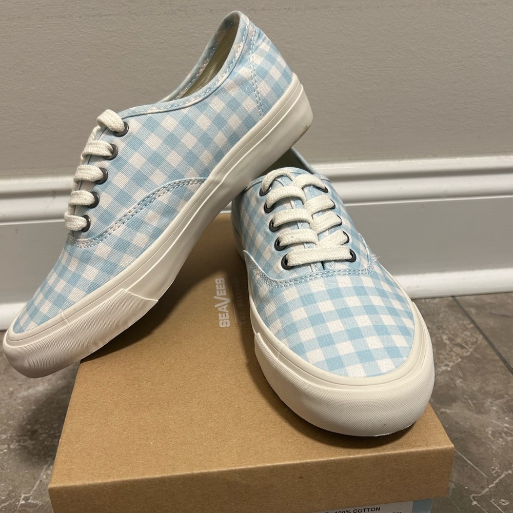 SeaVees Light Blue Checkered Sneakers